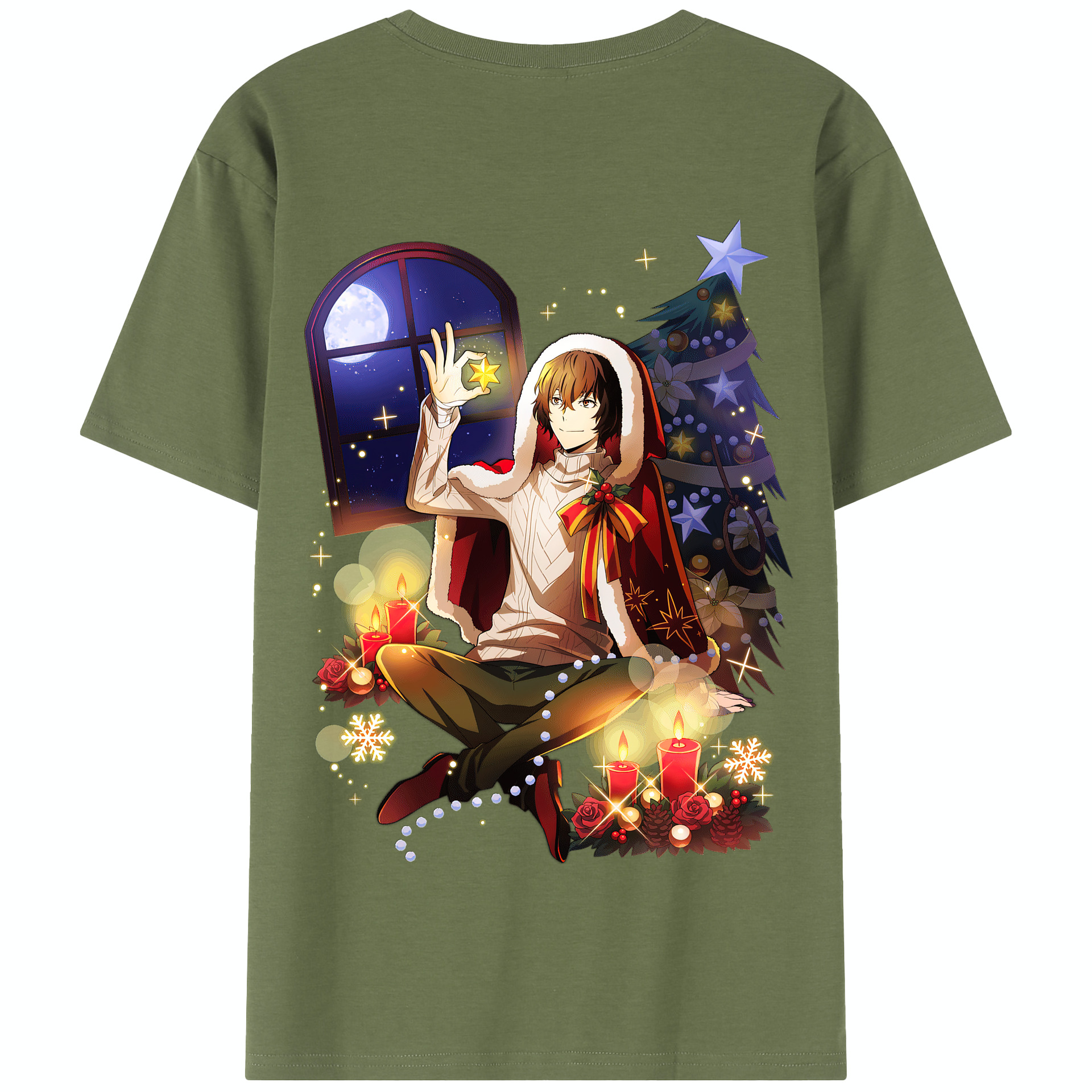 （画像用） 文豪ストレイドッグス Bungo Stray Dogs 綿100％半袖Tシャツ（背面プリント）